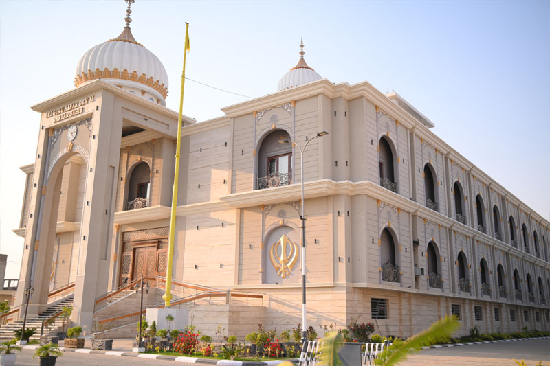 Front elevation with Nishan Sahib